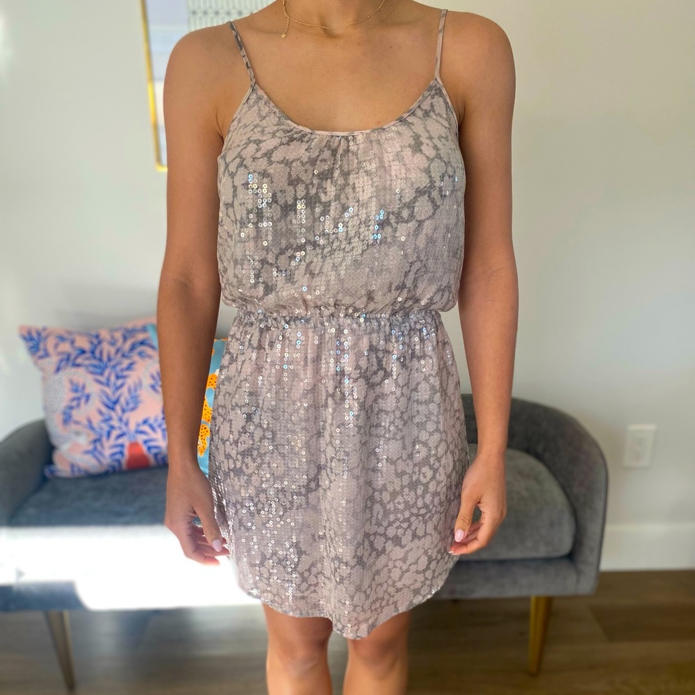 Fun, sparkly, blush designer dress - size 2